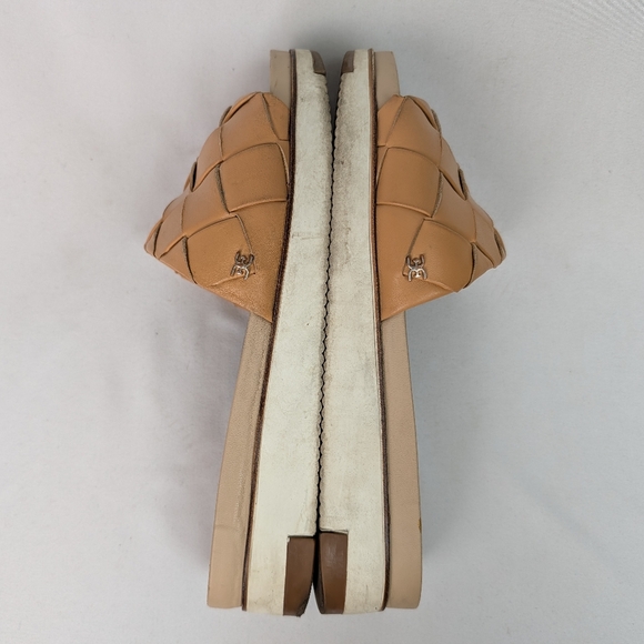 Sam Edelman Adaley Leather Platform Slide Sandals Woven - Picture 7 of 12